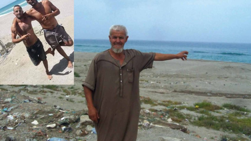 L’oncle de D. Mohamed nous montre l’endroit d’où sont parties les 3 embarcations.